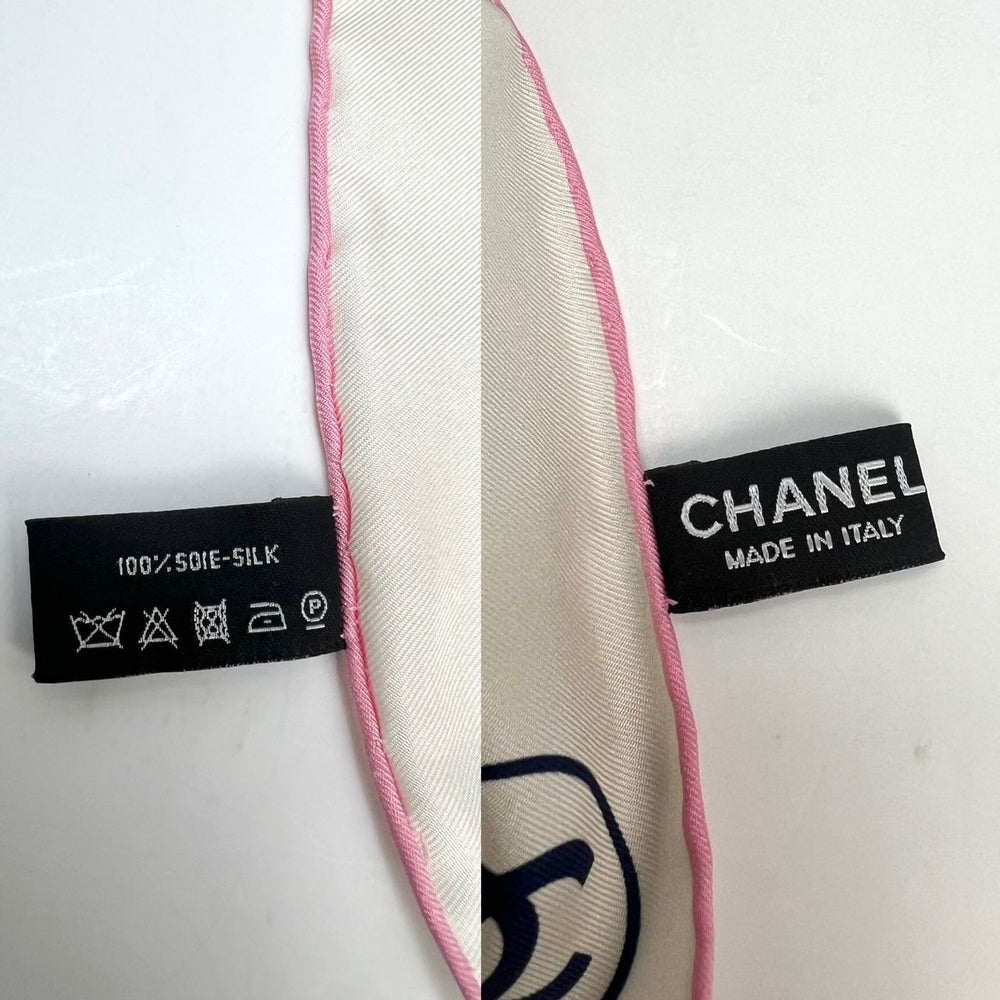 Chanel Silk Pink Black Blue Scarf – Debsluxurycloset