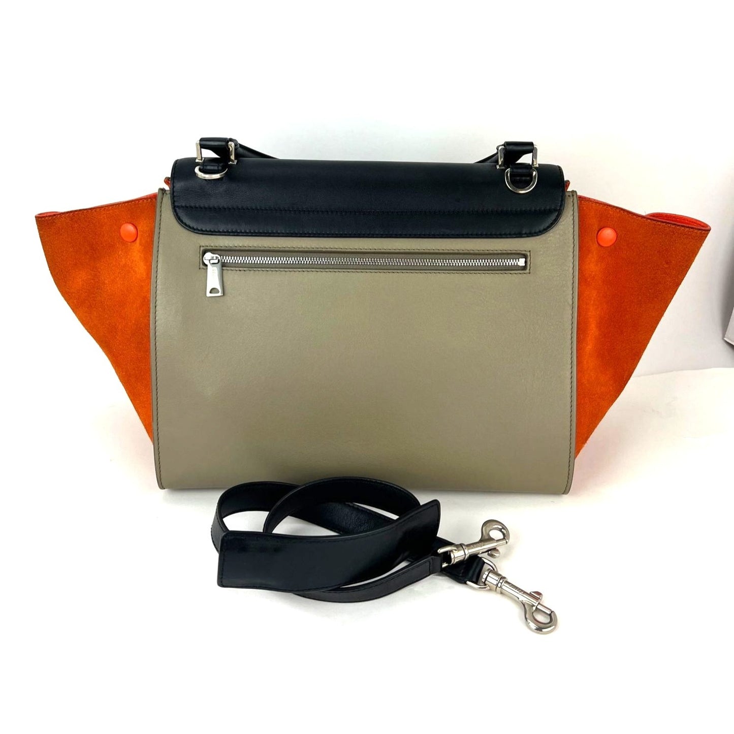 
                  
                    Celine Tricolor Leather suede Trapeze Tote Bag
                  
                