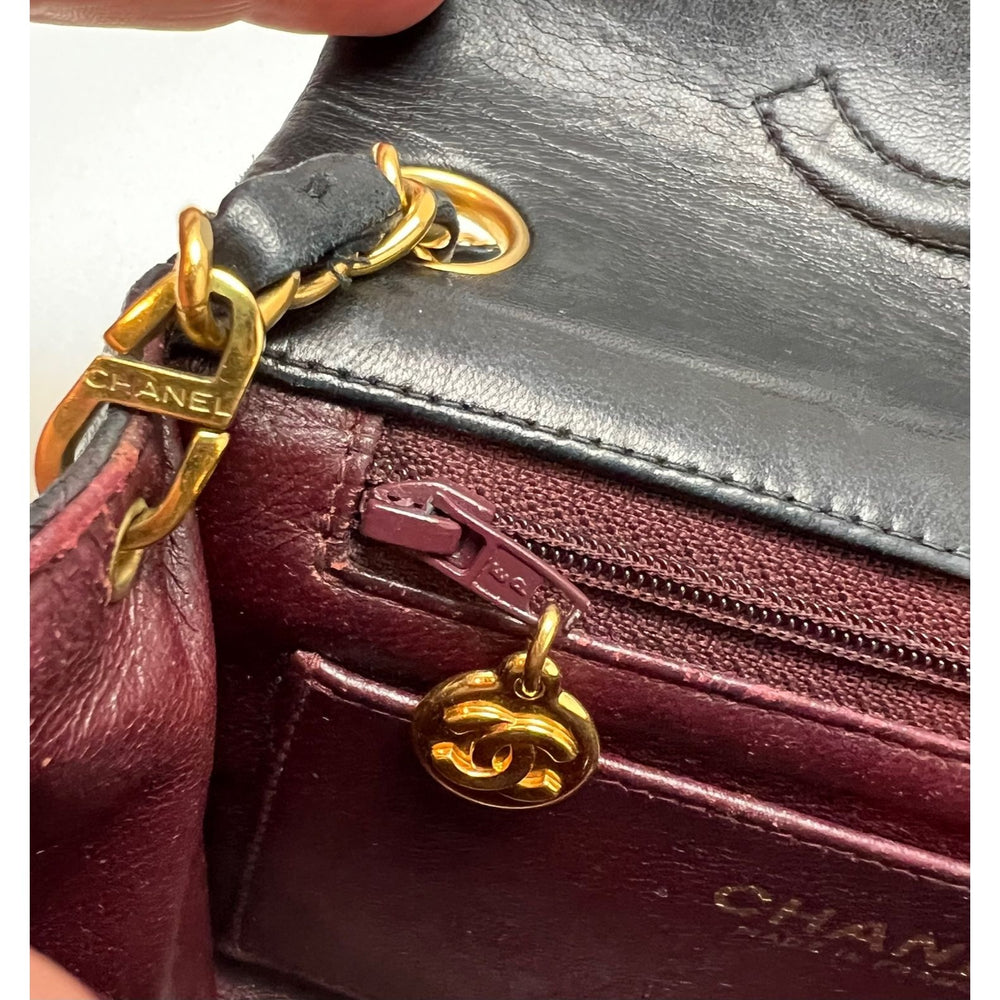 Reveal: Chanel Mini Square Bag in Burgundy 