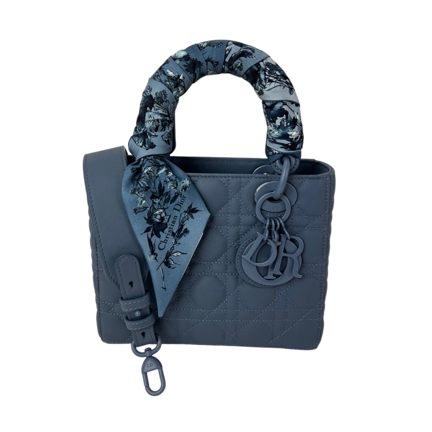 
                  
                    Christian Dior Small Ultramatte Lady Dior Perrywinkle Bag with Strap
                  
                