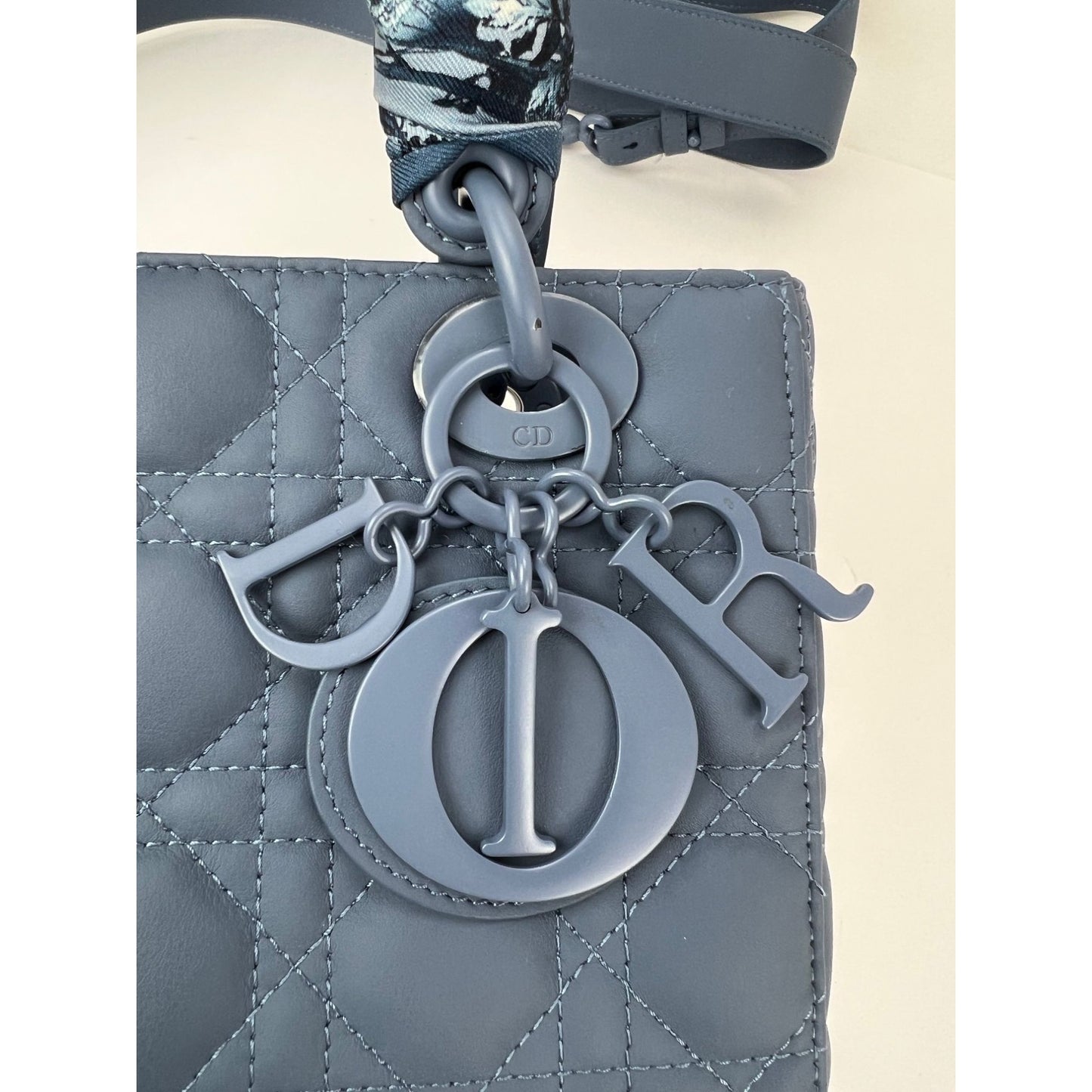 
                  
                    Christian Dior Small Ultramatte Lady Dior Perrywinkle Bag with Strap
                  
                