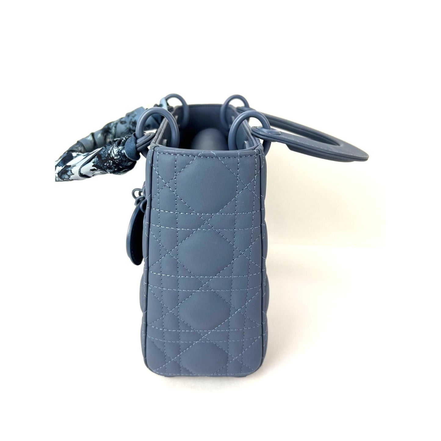 
                  
                    Christian Dior Small Ultramatte Lady Dior Perrywinkle Bag with Strap
                  
                
