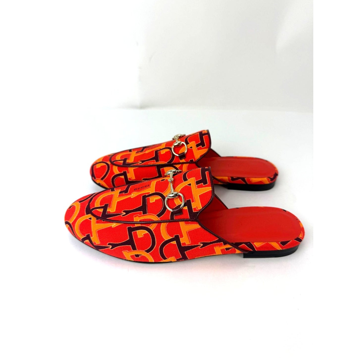 
                  
                    Gucci Princetown Horsebit Print Loafer Mules Slide Shoes Size 7.5
                  
                