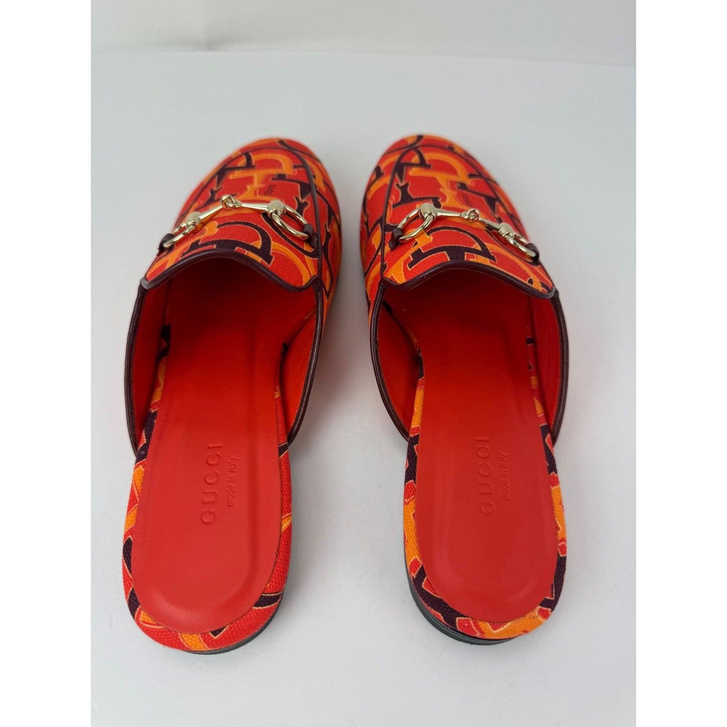 
                  
                    Gucci Princetown Horsebit Print Loafer Mules Slide Shoes Size 7.5
                  
                