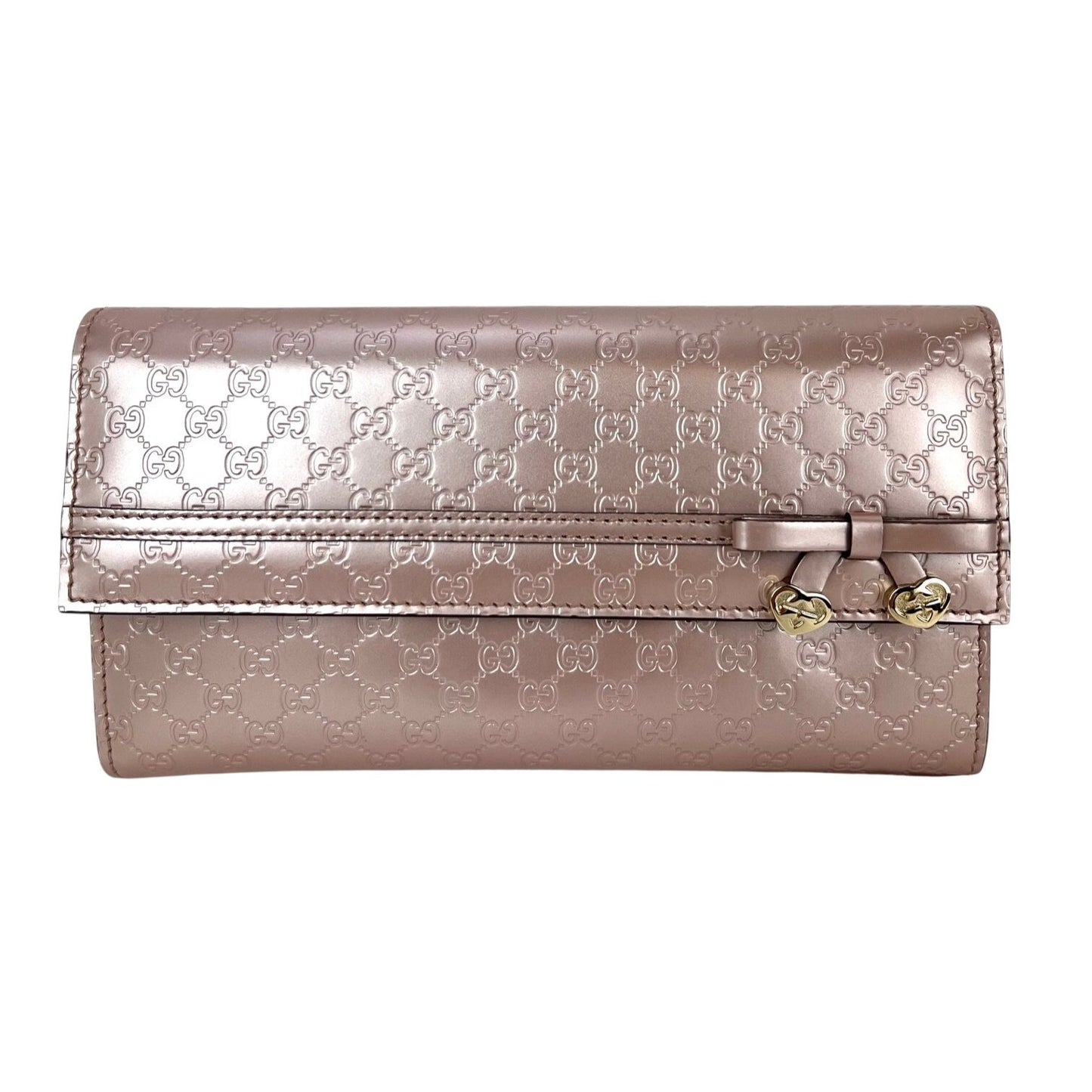 
                  
                    Gucci Mayfair Guccissima Continental Metallic Pink Leather Wallet
                  
                