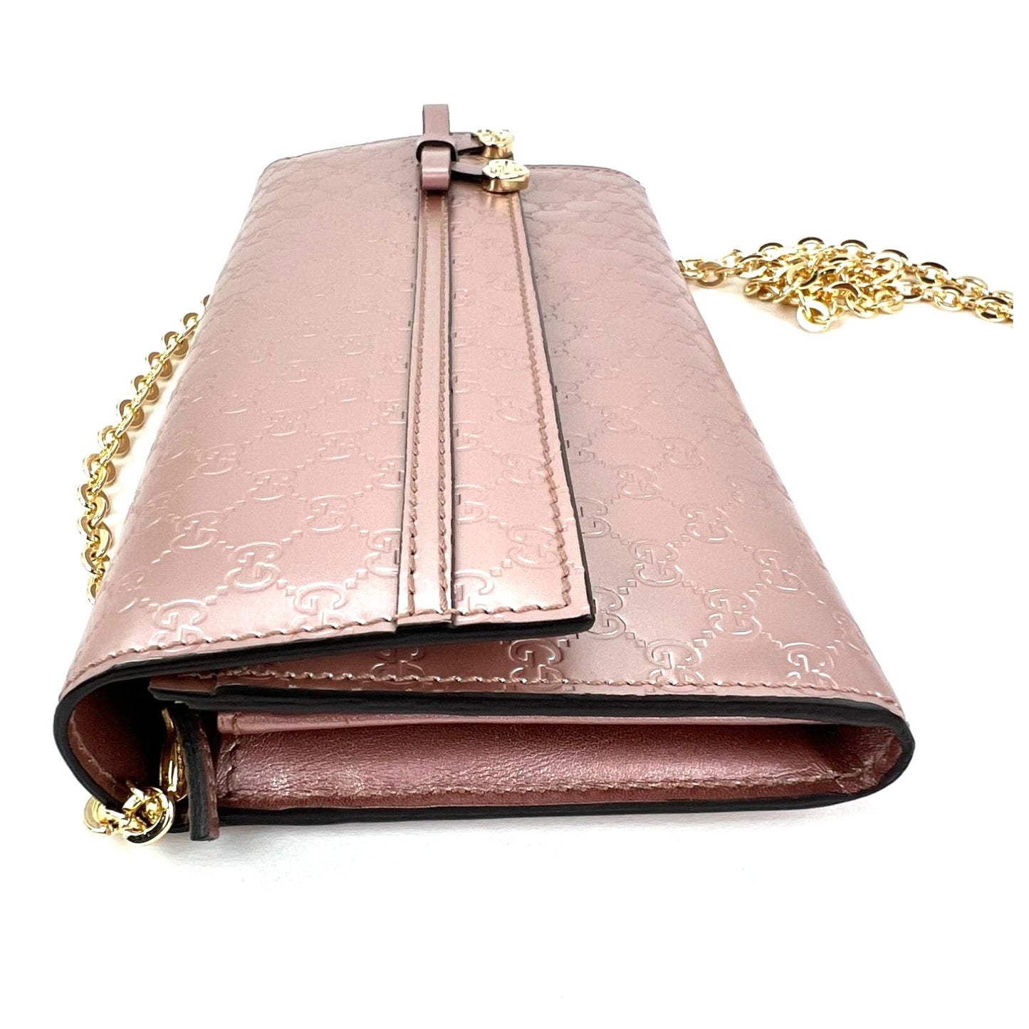 
                  
                    Gucci Mayfair Guccissima Continental Metallic Pink Leather Wallet
                  
                