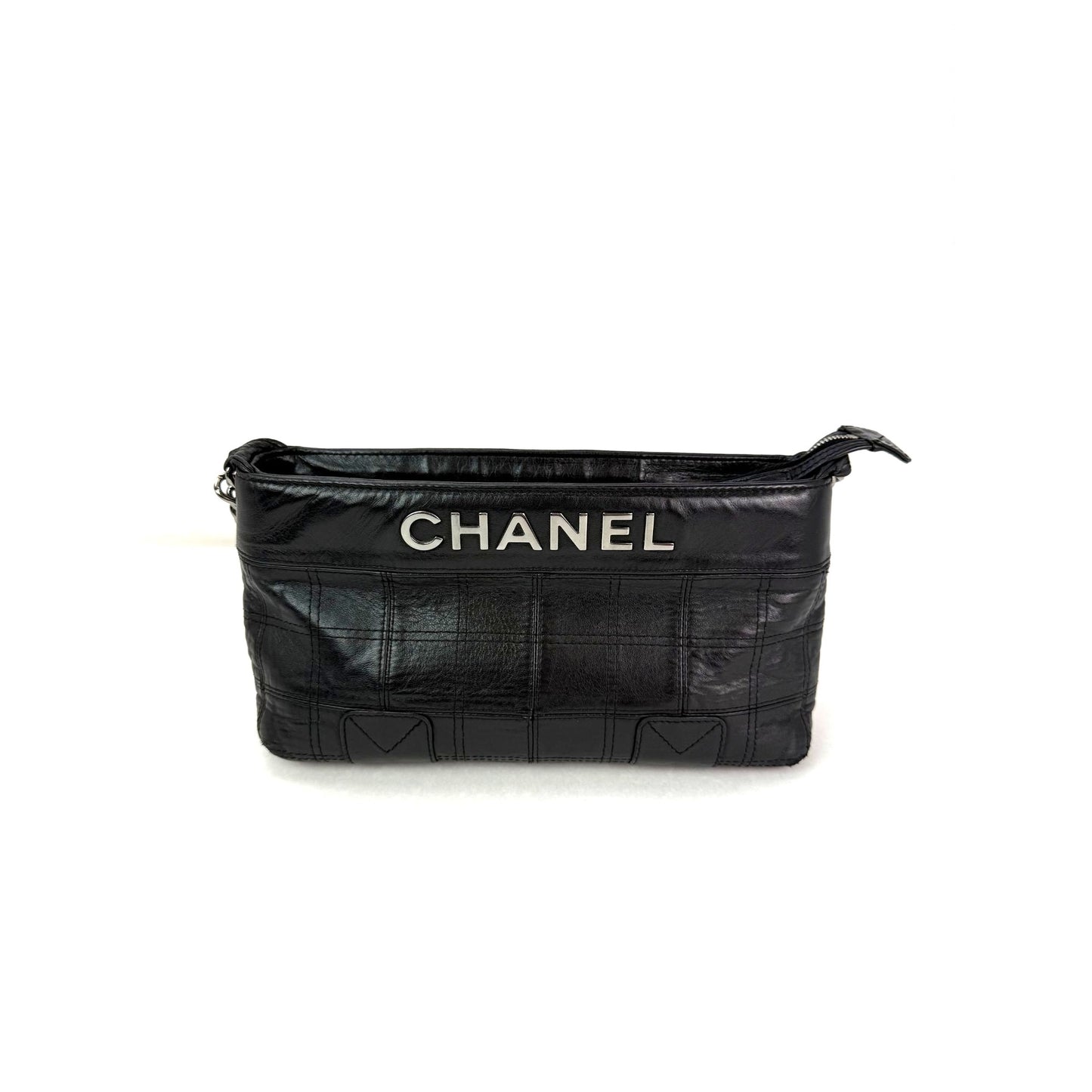 
                  
                    Chanel Lambskin Square Stitched Lax Black Shoulder Bag  RARE
                  
                