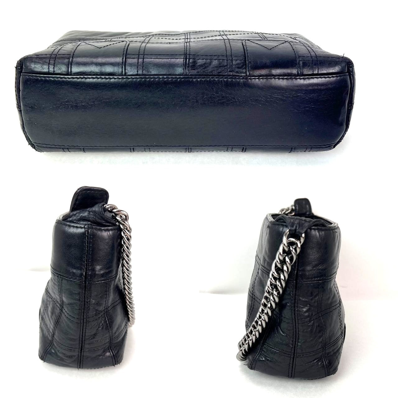 
                  
                    Chanel Lambskin Square Stitched Lax Black Shoulder Bag  RARE
                  
                
