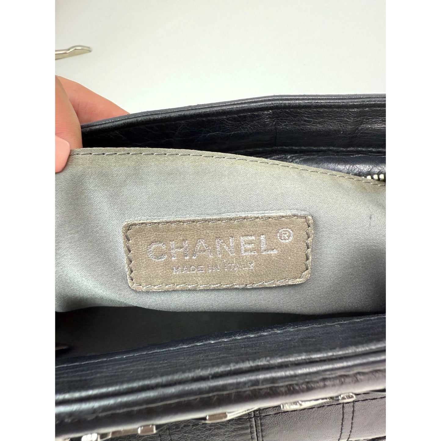 
                  
                    Chanel Lambskin Square Stitched Lax Black Shoulder Bag  RARE
                  
                