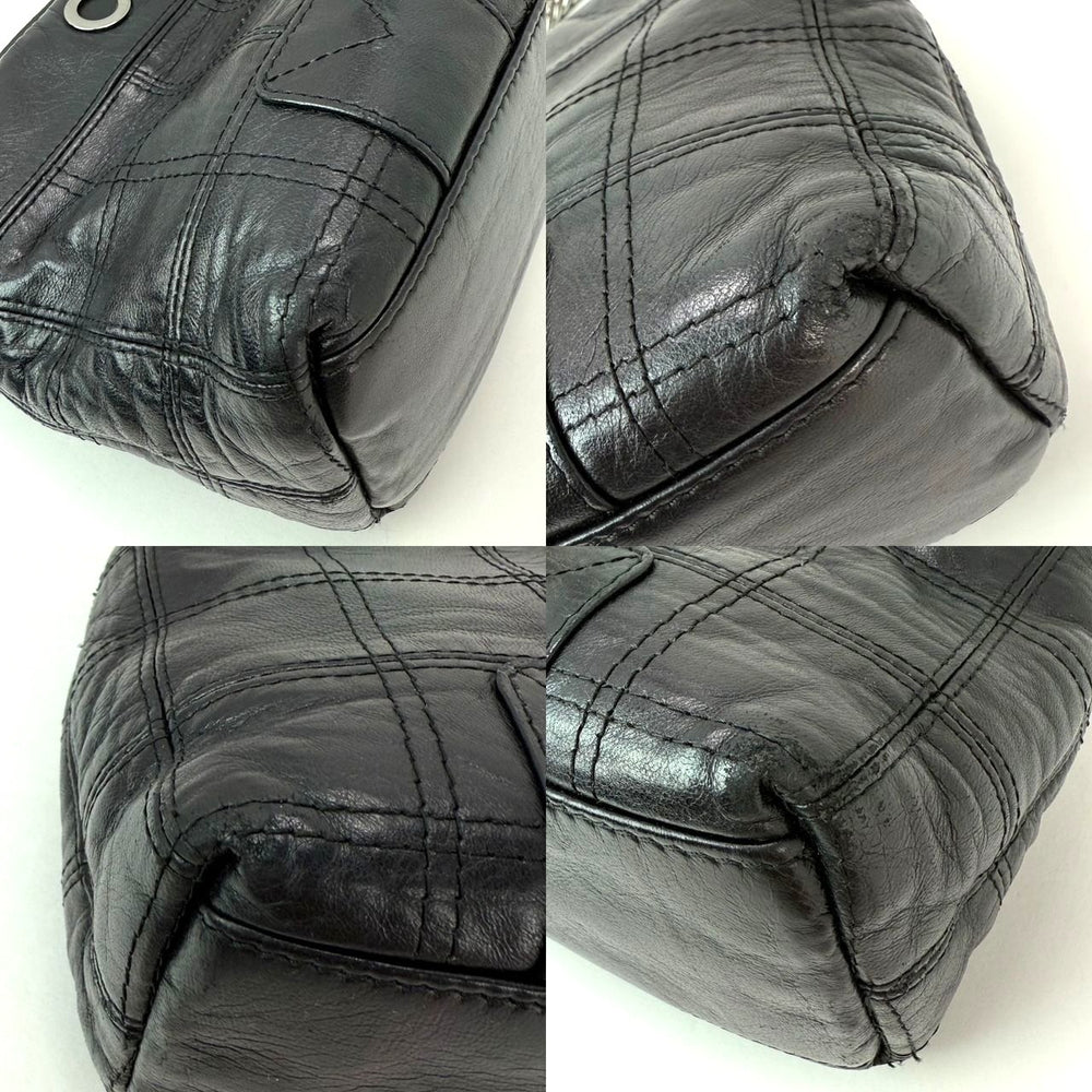
                  
                    Chanel Lambskin Square Stitched Lax Black Shoulder Bag  RARE
                  
                