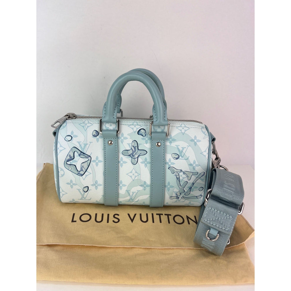 
                  
                    Louis Vuitton Keepall Bandoulière 25 Aquagarden Crystal Blue Hand Crossbody Bag
                  
                