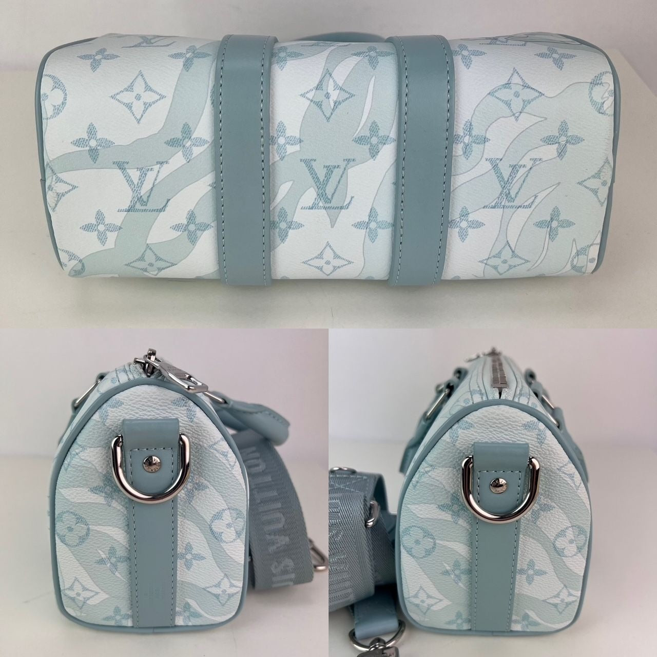 
                  
                    Louis Vuitton Keepall Bandoulière 25 Aquagarden Crystal Blue Hand Crossbody Bag
                  
                