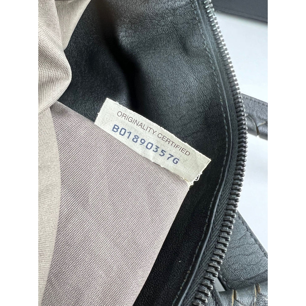 
                  
                    Bottega Veneta Intreciato Black leather zippered Messenger Tote Bag
                  
                