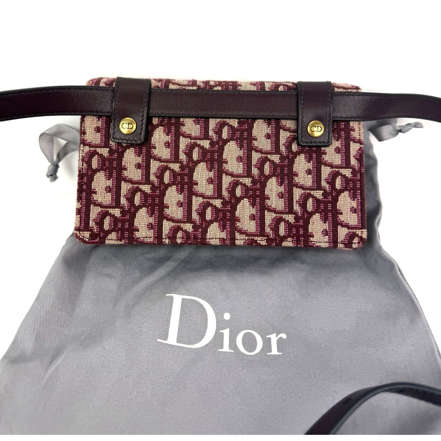
                  
                    Christian Dior Oblique Saddle Bordeaux Belt Bag Clutch
                  
                