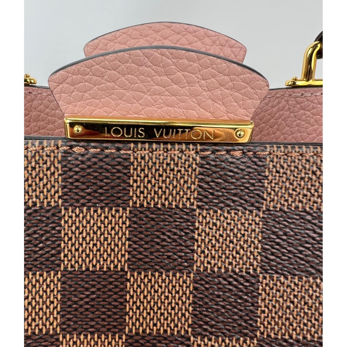 
                  
                    Louis Vuitton Cuir Taurillon Brittany Magnolia Damier Ebene Shoulder Hand Bag
                  
                