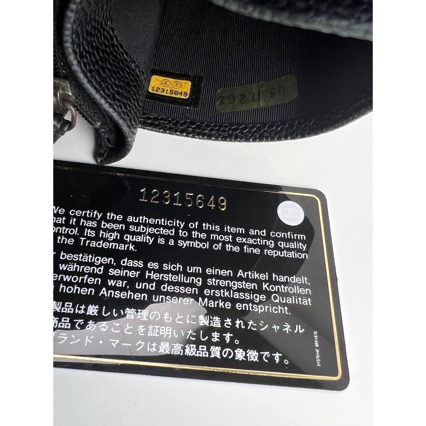 
                  
                    Chanel Black Caviar Leather Long Wallet WOC
                  
                