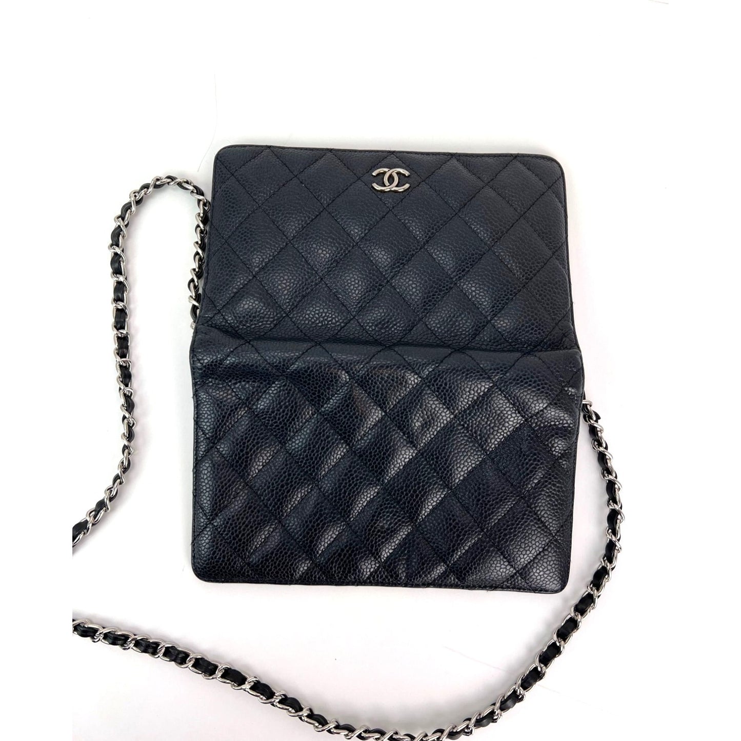 
                  
                    Chanel Black Caviar Leather Long Wallet WOC
                  
                
