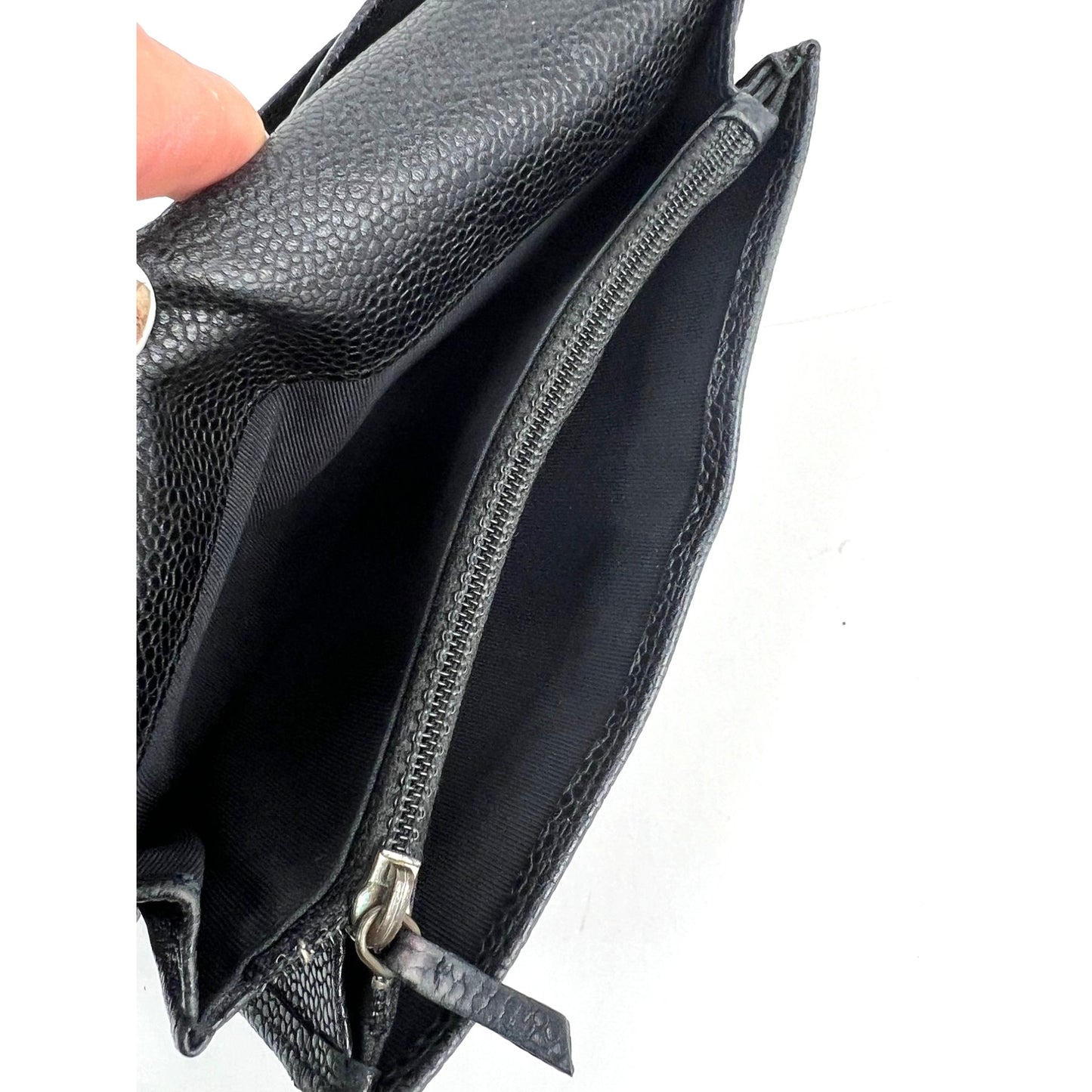 
                  
                    Chanel Black Caviar Leather Long Wallet WOC
                  
                