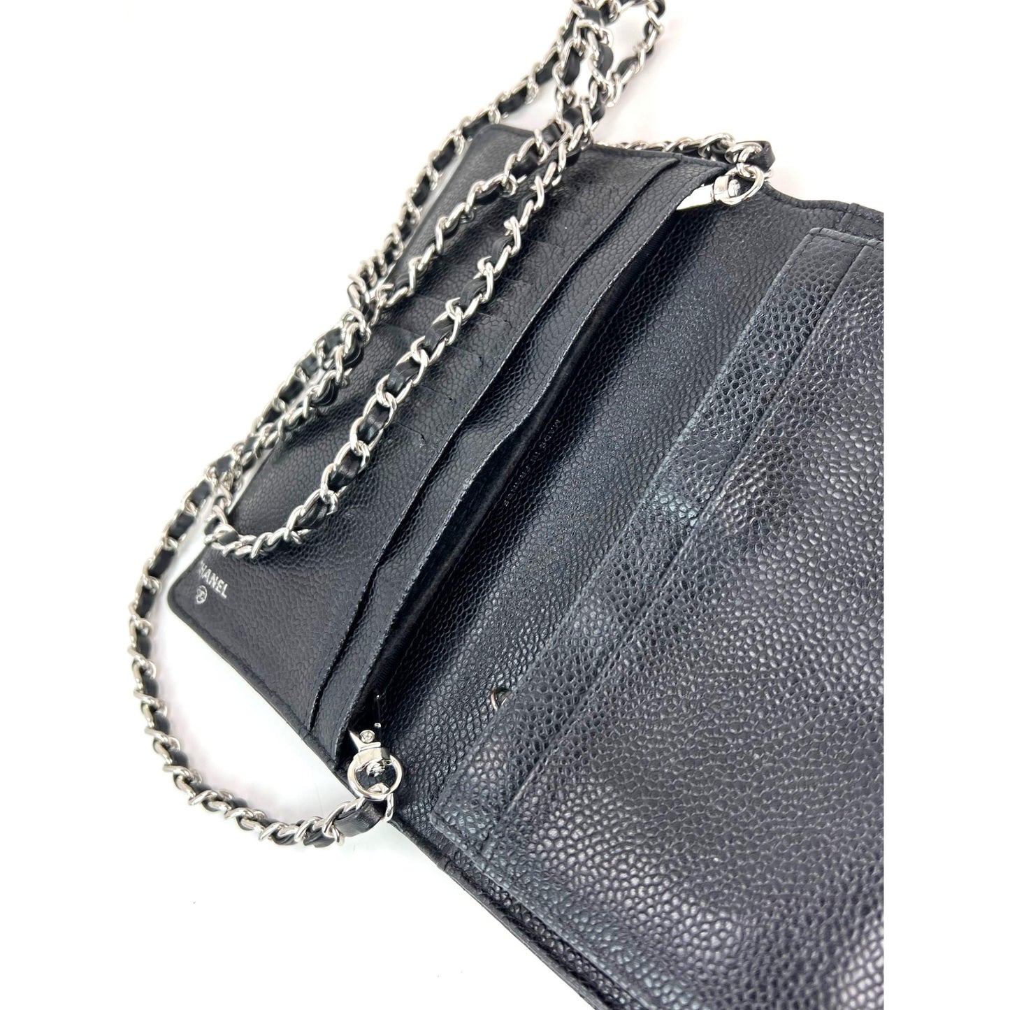 
                  
                    Chanel Black Caviar Leather Long Wallet WOC
                  
                