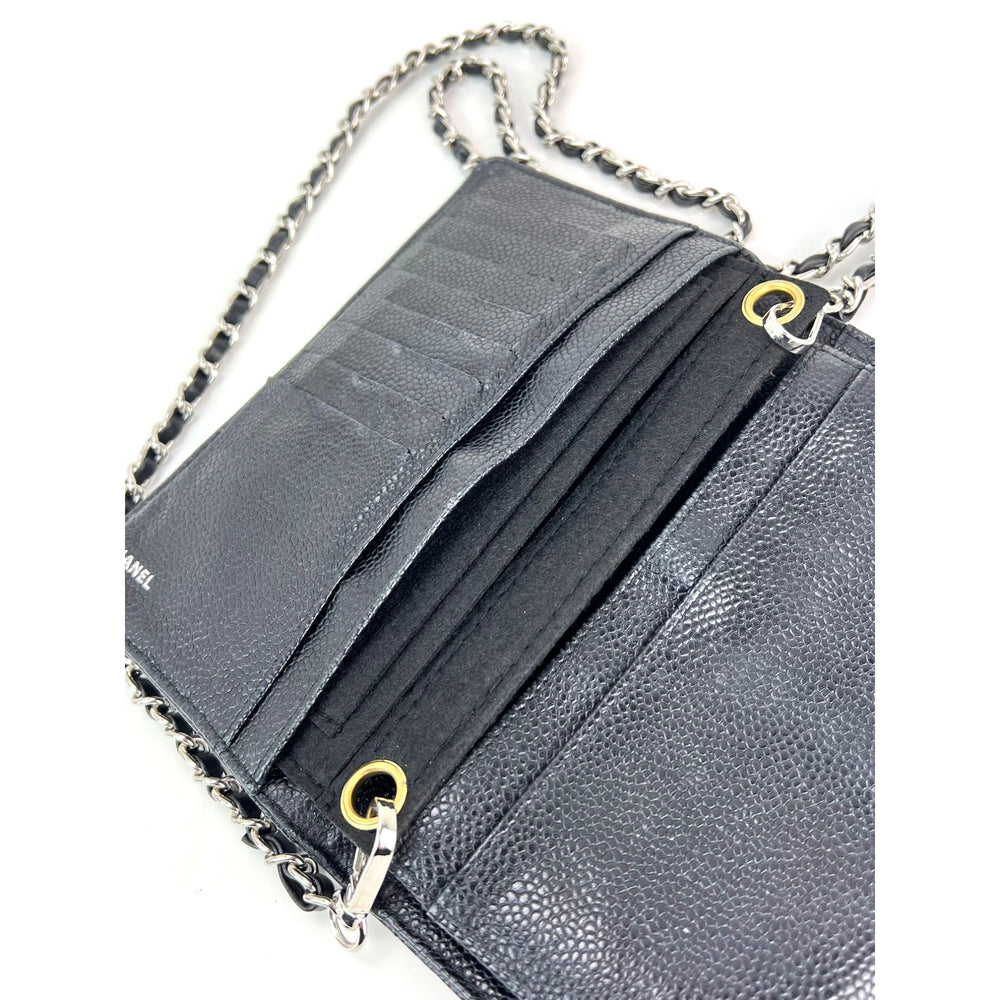 
                  
                    Chanel Black Caviar Leather Long Wallet WOC
                  
                