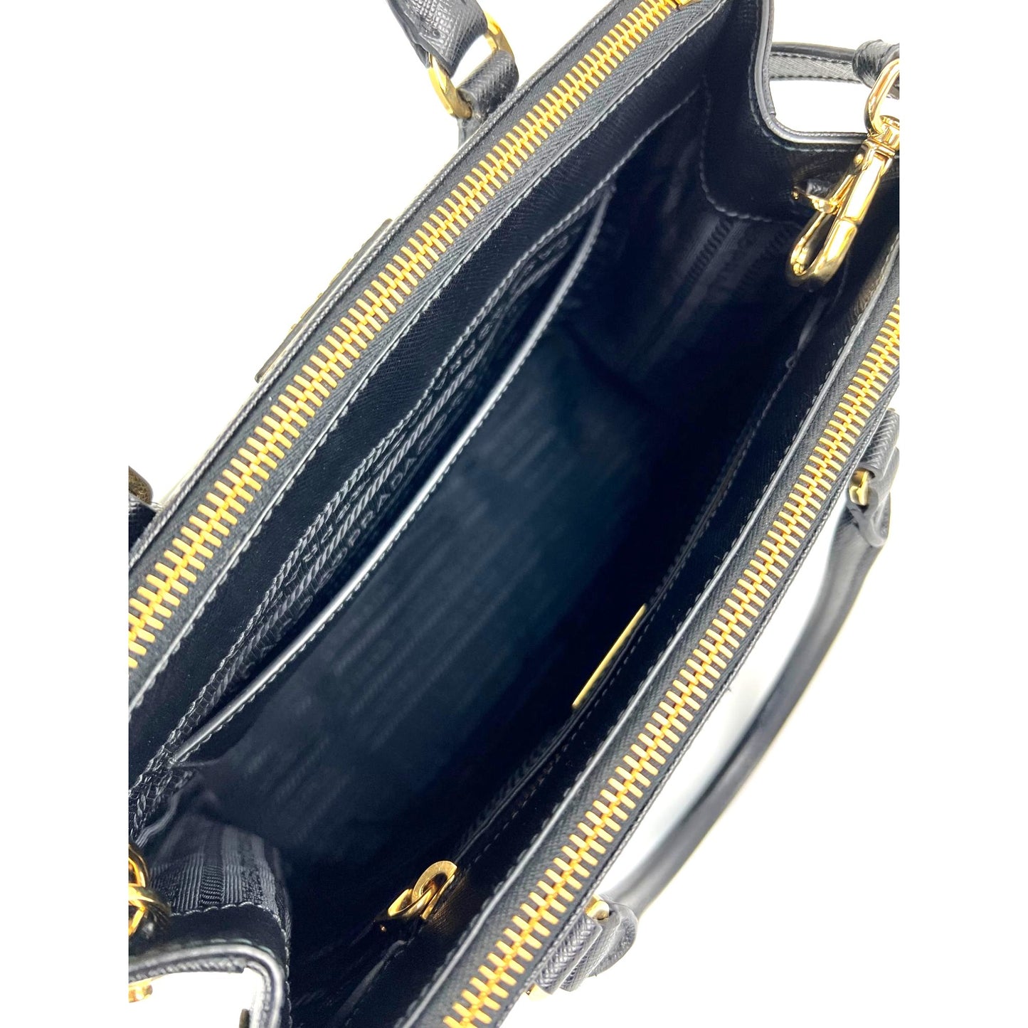 
                  
                    Prada Safriano Front Pocket Double Zip black Tote Bag
                  
                