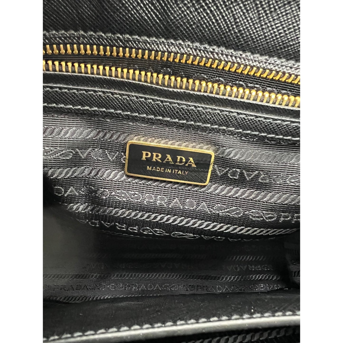 
                  
                    Prada Safriano Front Pocket Double Zip black Tote Bag
                  
                