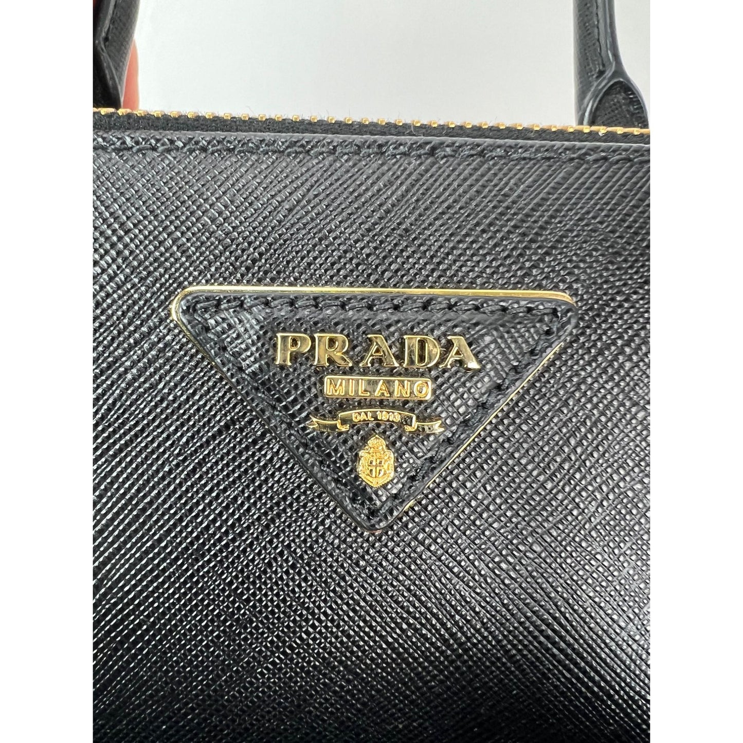 
                  
                    Prada Safriano Front Pocket Double Zip black Tote Bag
                  
                