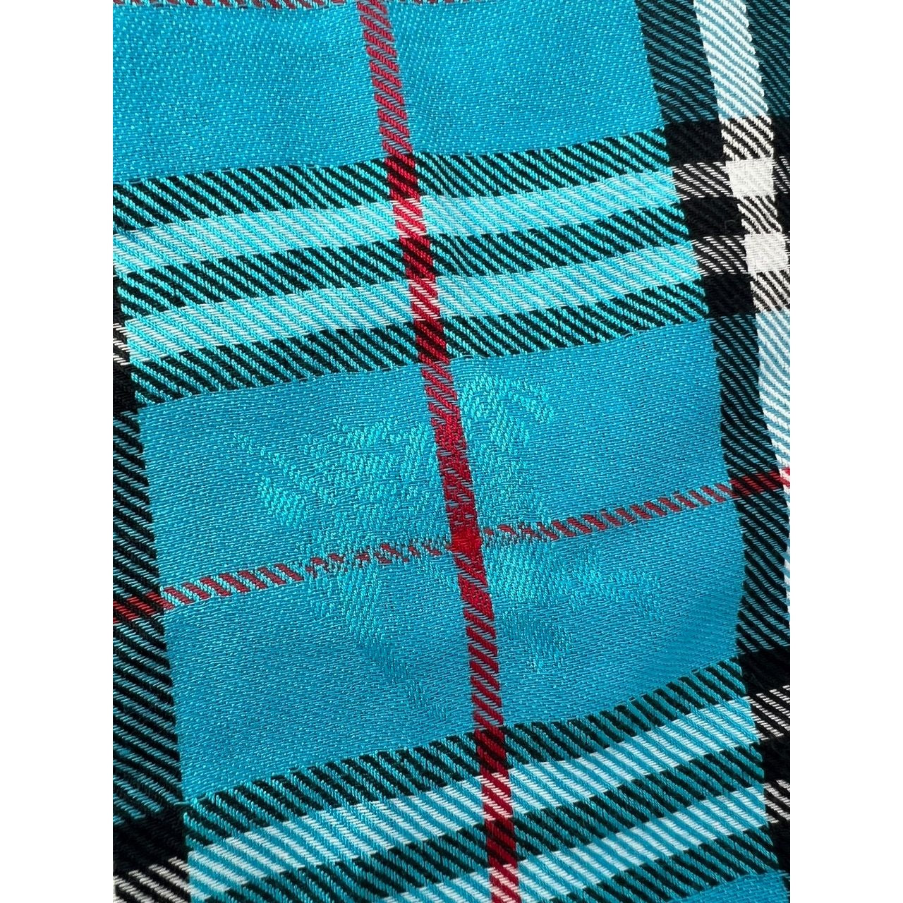 
                  
                    Burberry Check Pattern Wool Silk Blue Scarf
                  
                