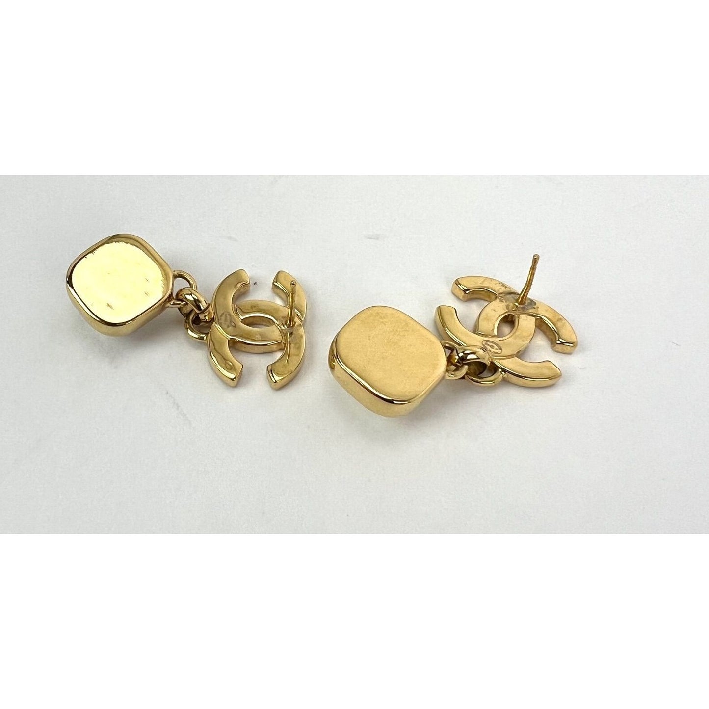 
                  
                    Chanel Gold Crystal CC Pearl Dangle Earrings
                  
                