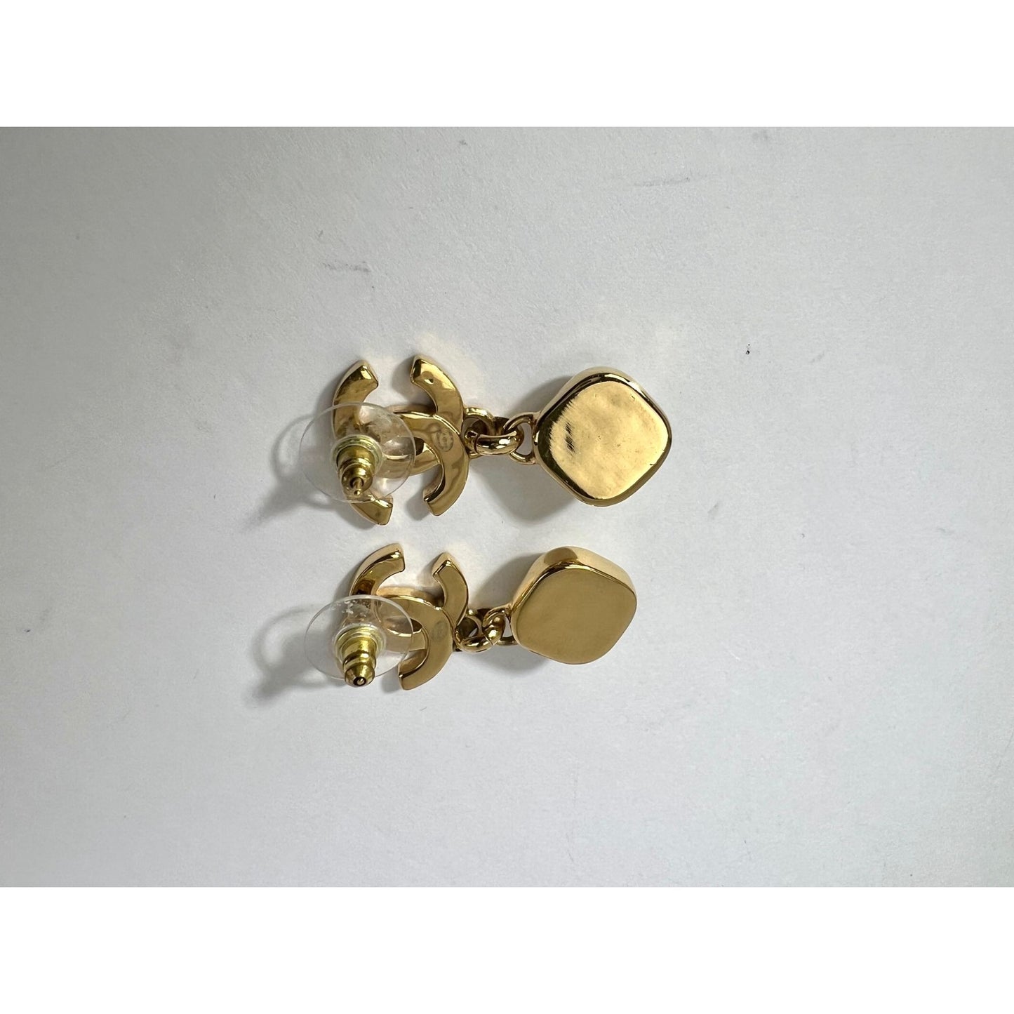 
                  
                    Chanel Gold Crystal CC Pearl Dangle Earrings
                  
                