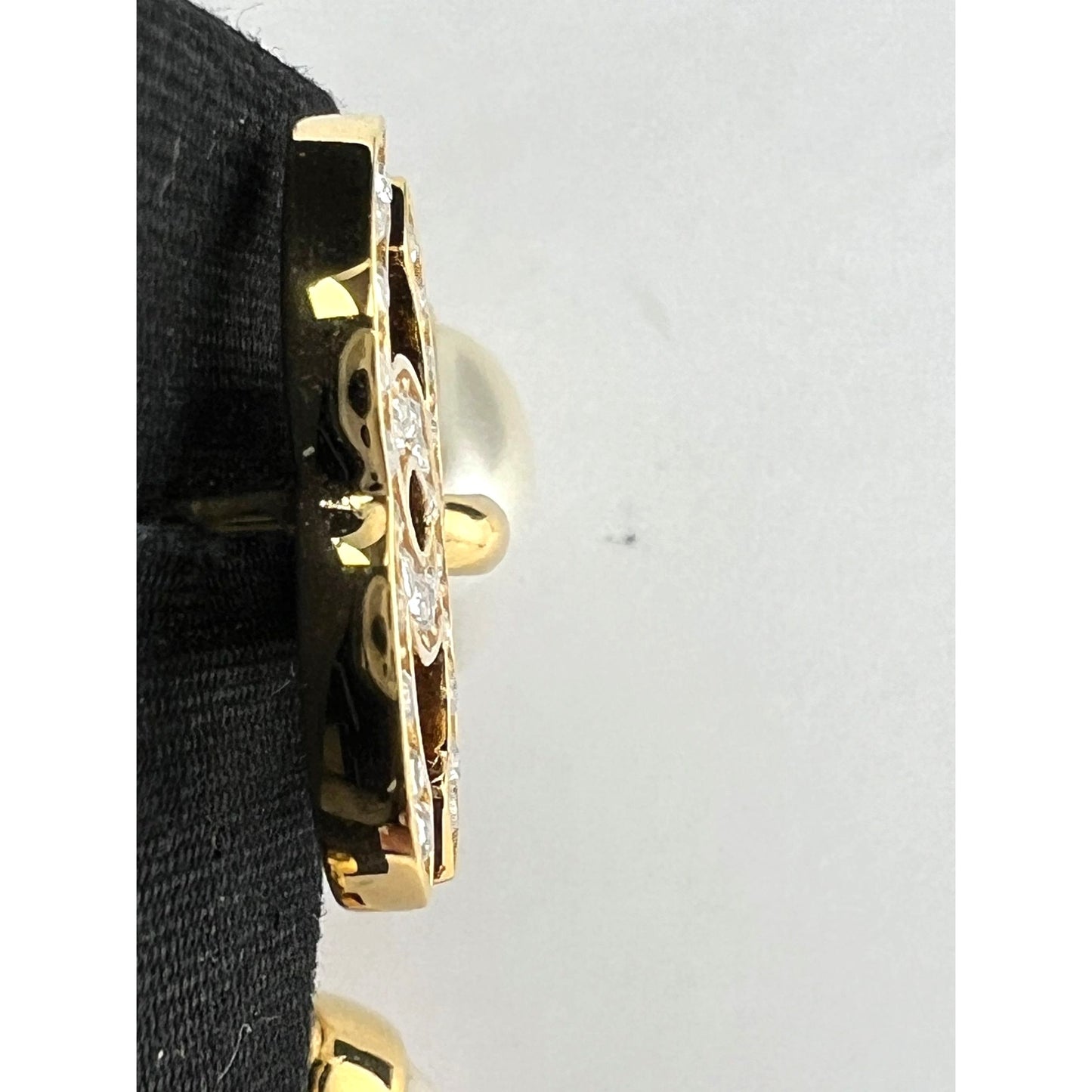 
                  
                    Chanel Gold Crystal CC Pearl Dangle Earrings
                  
                