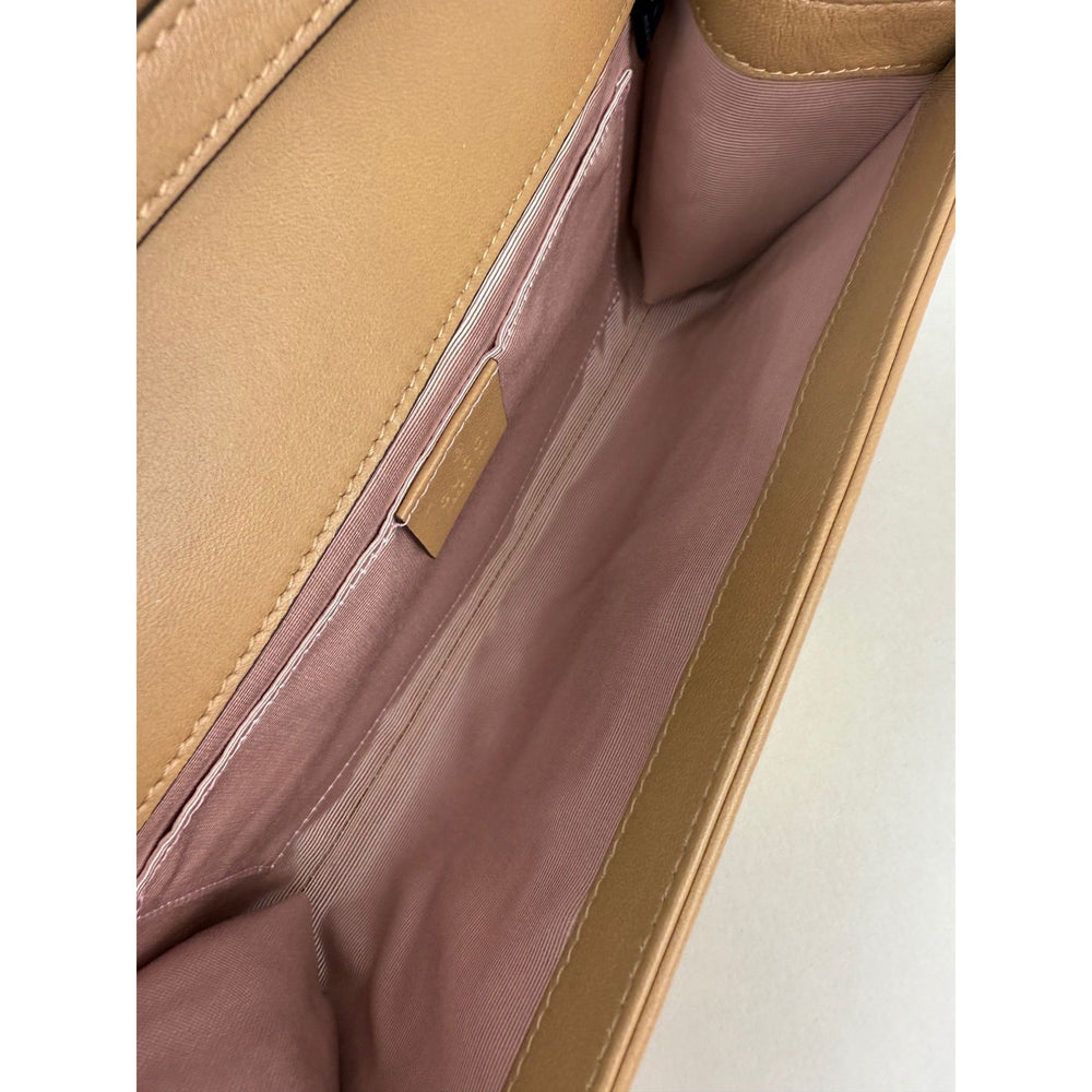
                  
                    Gucci Lambskin G Linea Matisse Interlocking Beige Clutch Shoulder Bag
                  
                