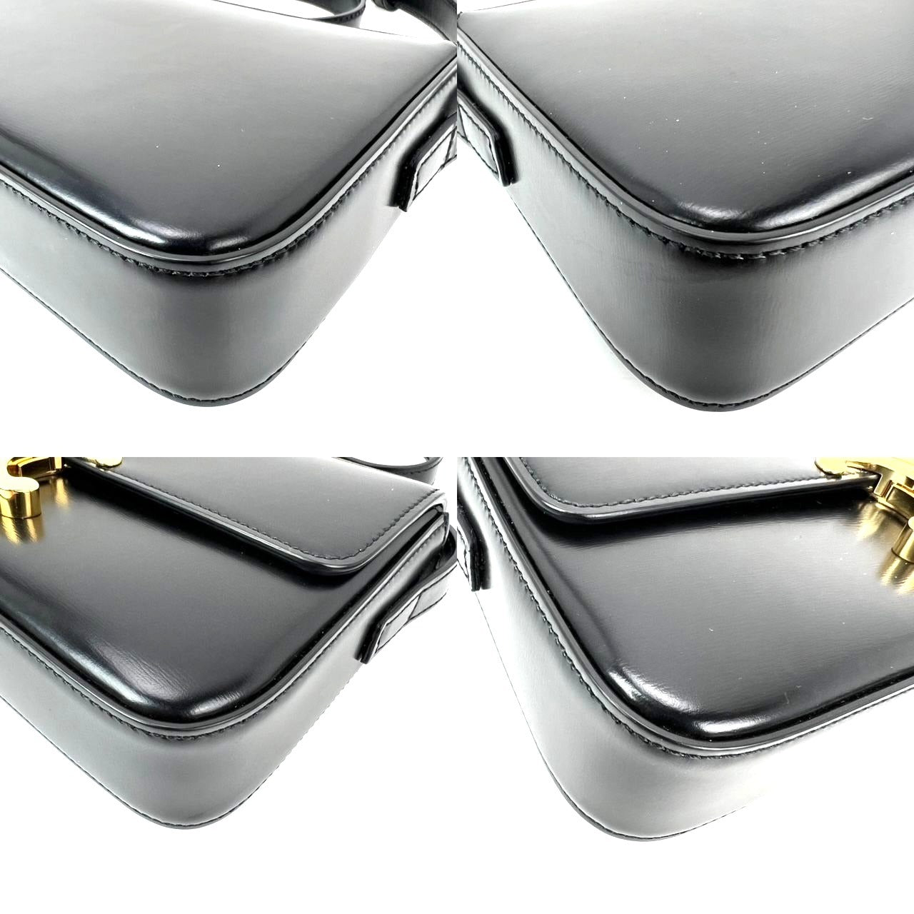 
                  
                    Celine Shiny Calfskin Triomphe Black Shoulder Bag
                  
                