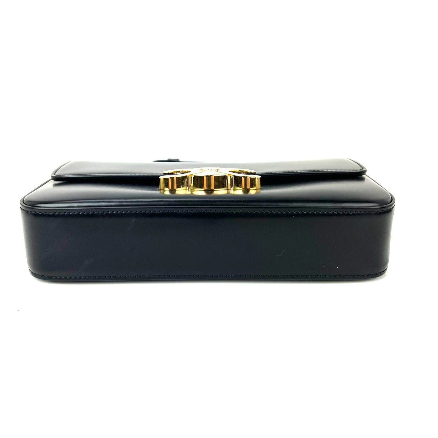 
                  
                    Celine Shiny Calfskin Triomphe Black Shoulder Bag
                  
                