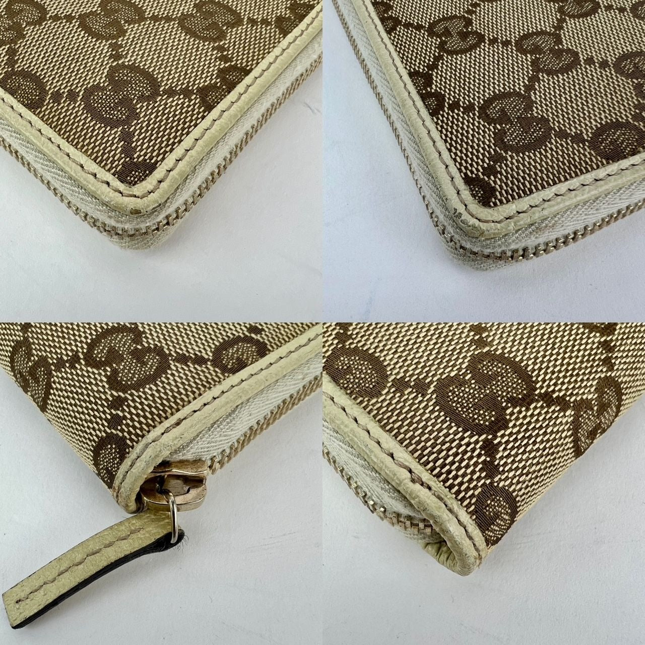 
                  
                    Gucci GG Logo Beige Zip Around Canvas Wallet
                  
                