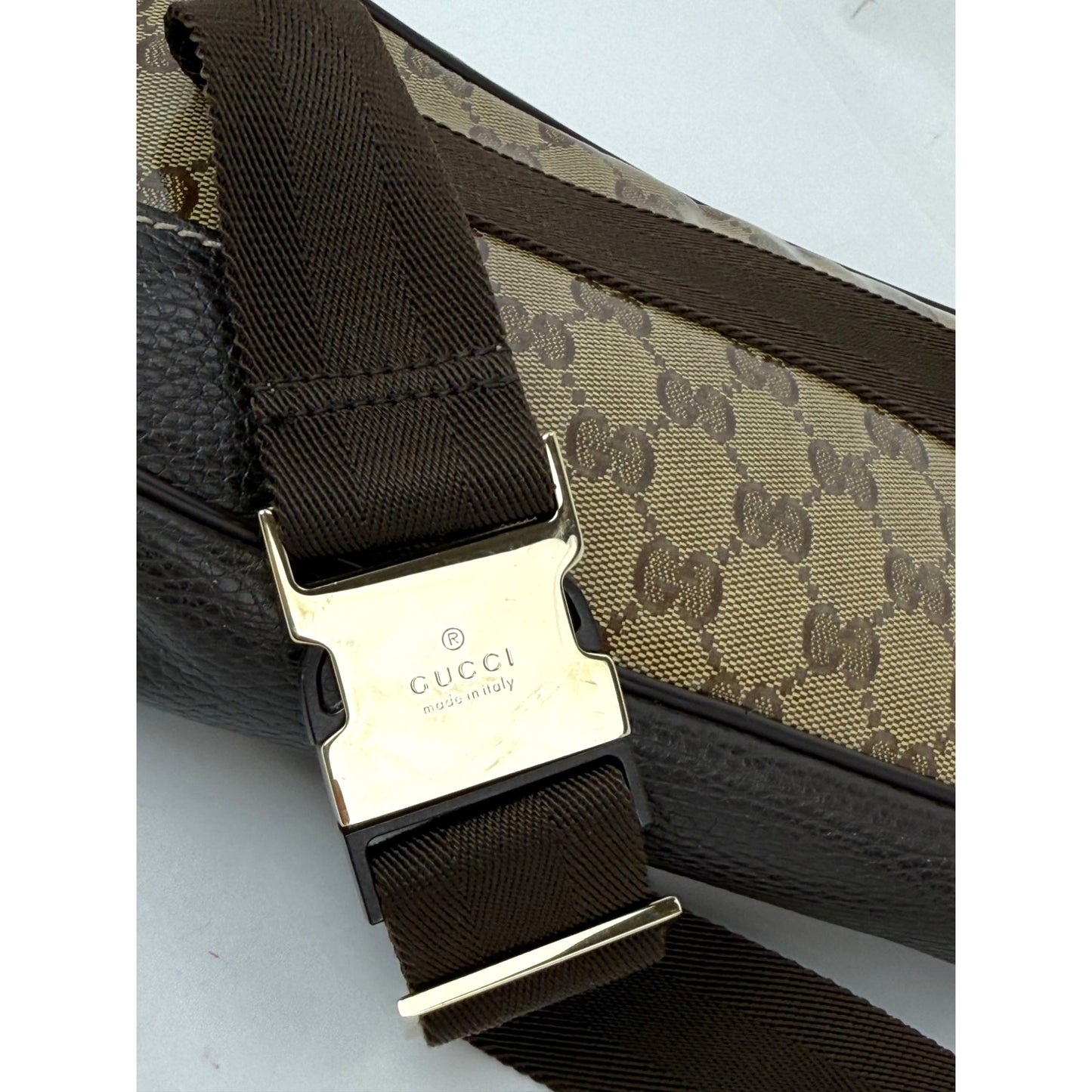 
                  
                    Gucci Crystal Coated GG Canvas Monogram Belt Sling Bag
                  
                