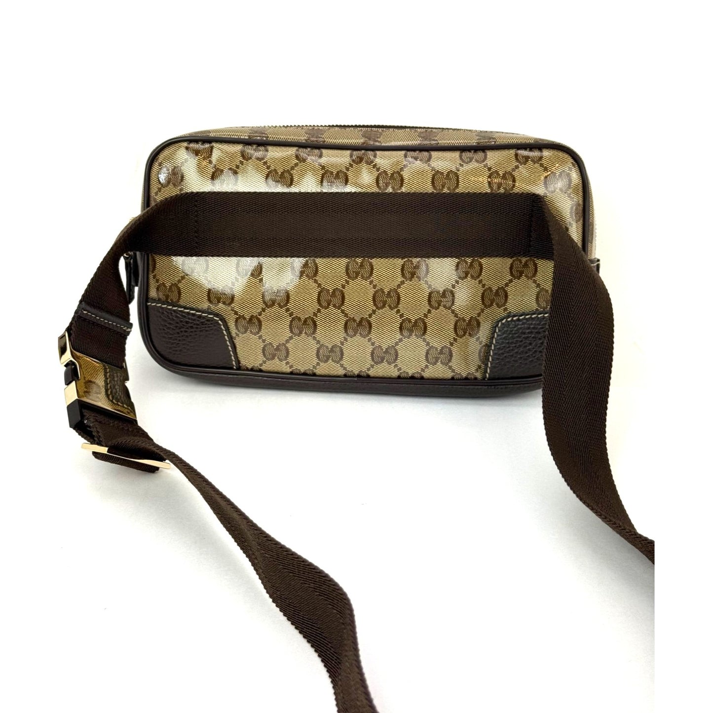 
                  
                    Gucci Crystal Coated GG Canvas Monogram Belt Sling Bag
                  
                