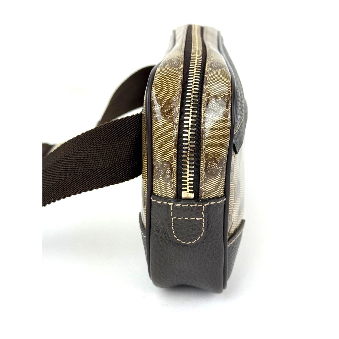 
                  
                    Gucci Crystal Coated GG Canvas Monogram Belt Sling Bag
                  
                