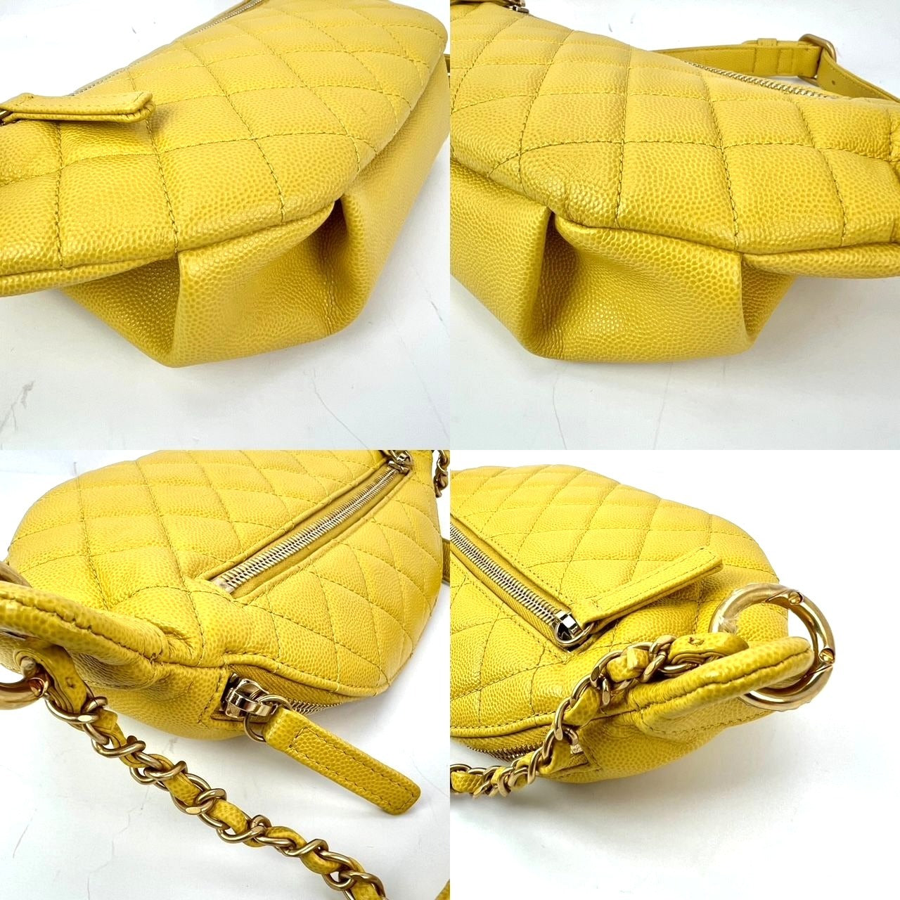 
                  
                    Chanel Caviar Quilted Filigree Yellow Waist Bag
                  
                