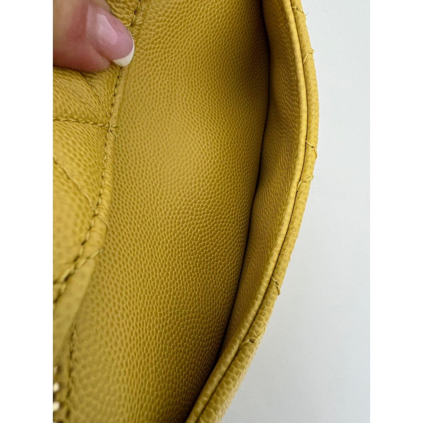 
                  
                    Chanel Caviar Quilted Filigree Yellow Waist Bag
                  
                