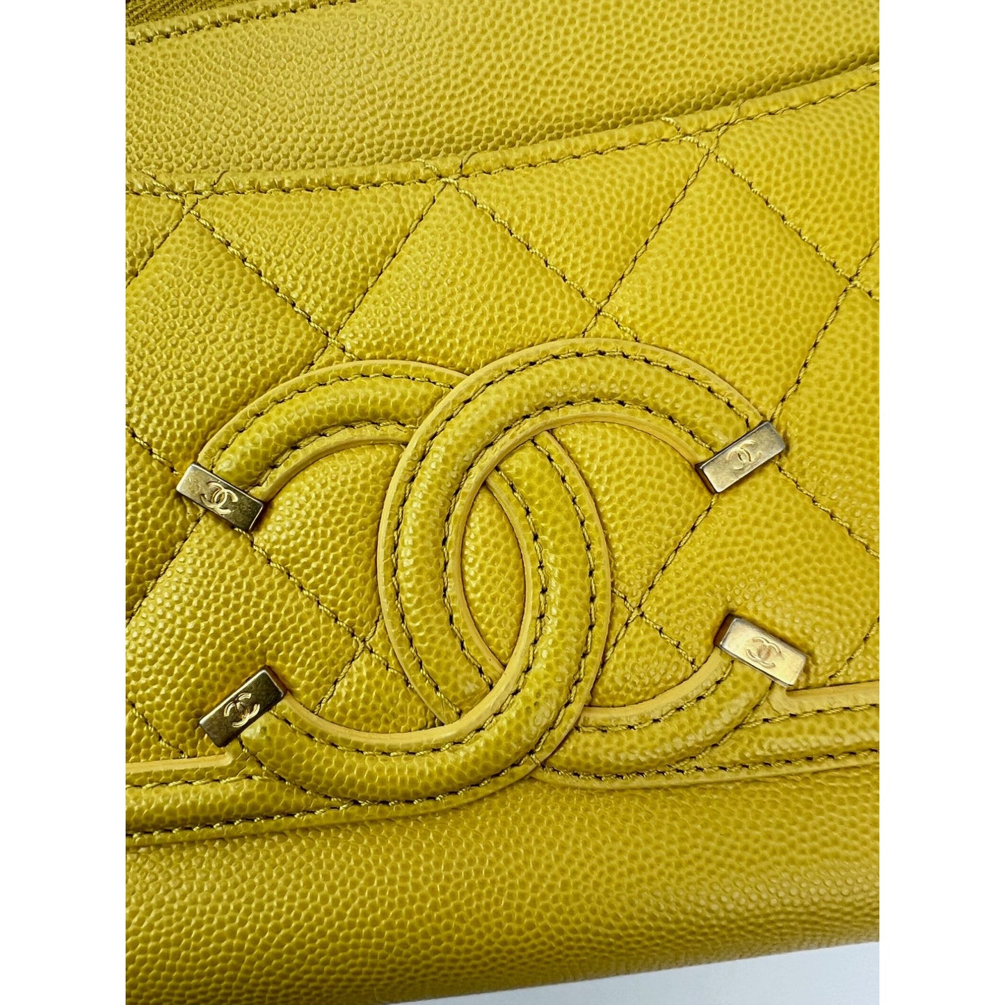 
                  
                    Chanel Caviar Quilted Filigree Yellow Waist Bag
                  
                