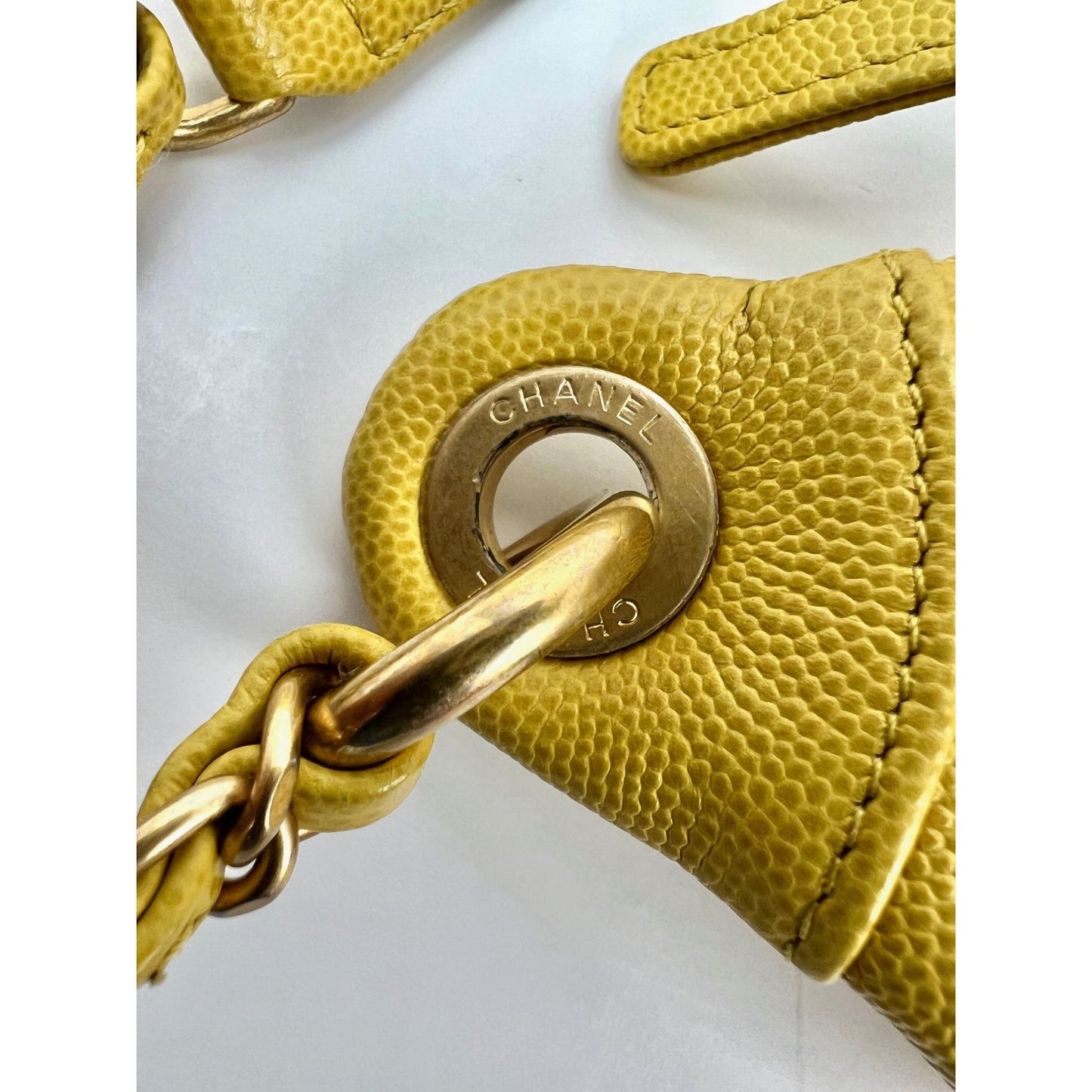 
                  
                    Chanel Caviar Quilted Filigree Yellow Waist Bag
                  
                
