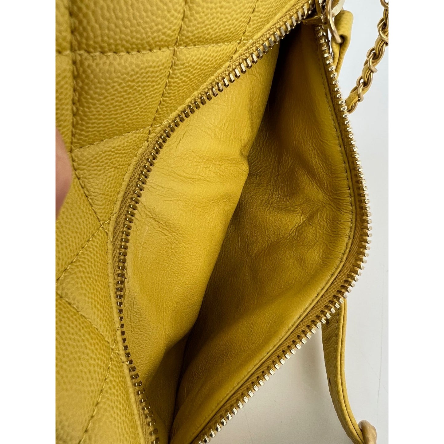 
                  
                    Chanel Caviar Quilted Filigree Yellow Waist Bag
                  
                