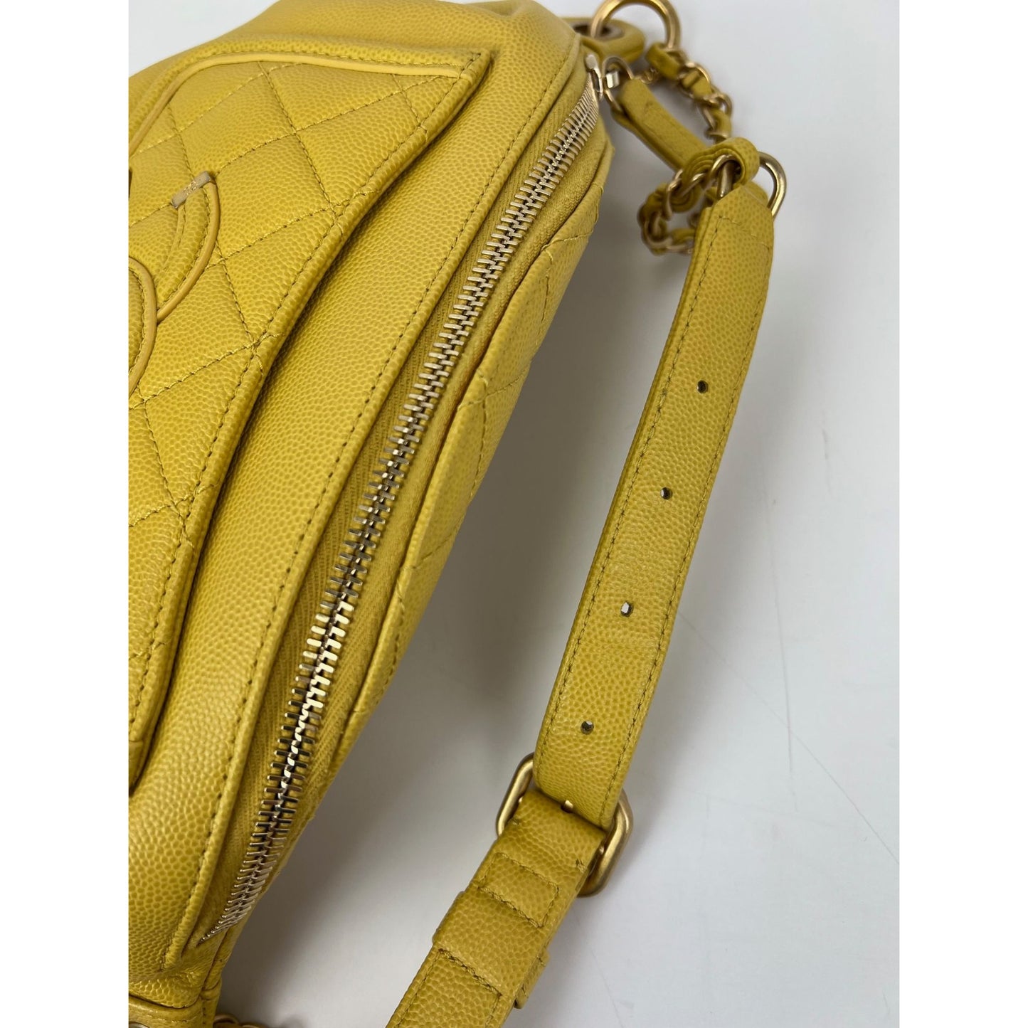 
                  
                    Chanel Caviar Quilted Filigree Yellow Waist Bag
                  
                