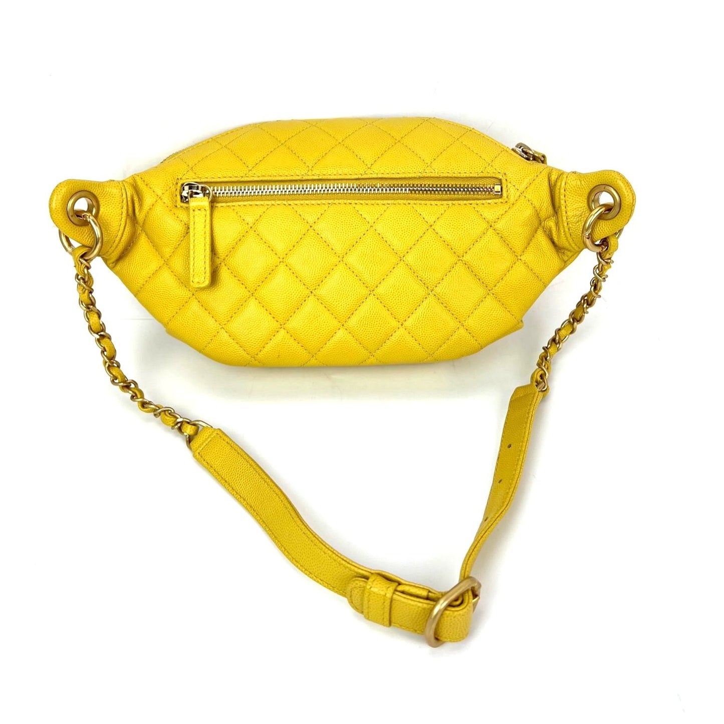 
                  
                    Chanel Caviar Quilted Filigree Yellow Waist Bag
                  
                