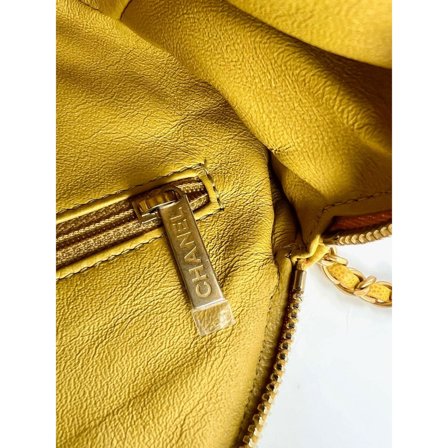 
                  
                    Chanel Caviar Quilted Filigree Yellow Waist Bag
                  
                