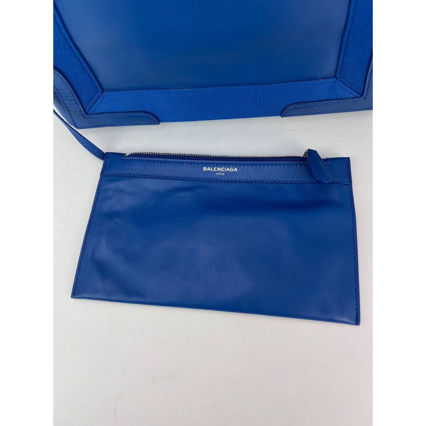
                  
                    Balenciaga Calfskin S Navy Cabas Blue Tote and Pouch Set
                  
                