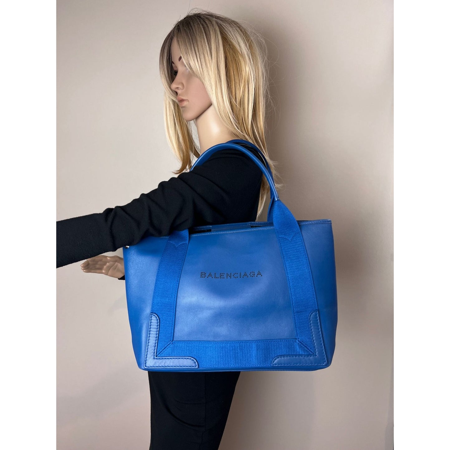 
                  
                    Balenciaga Calfskin S Navy Cabas Blue Tote and Pouch Set
                  
                