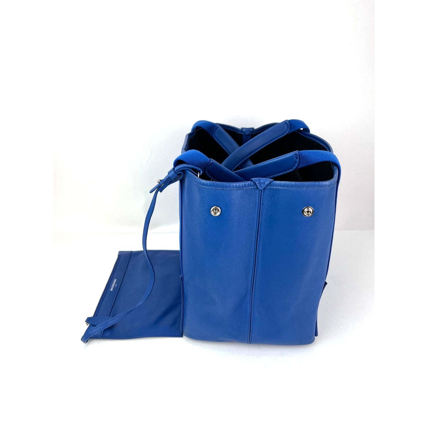 
                  
                    Balenciaga Calfskin S Navy Cabas Blue Tote and Pouch Set
                  
                