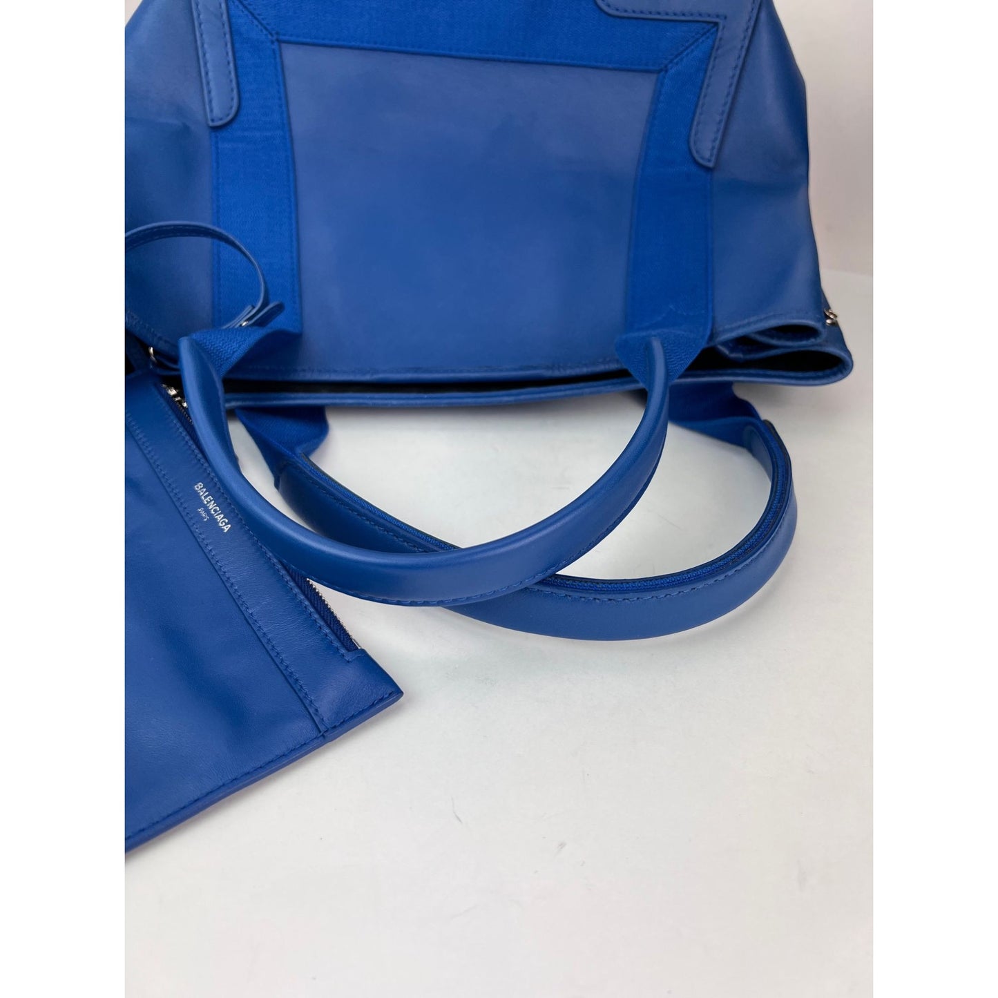 
                  
                    Balenciaga Calfskin S Navy Cabas Blue Tote and Pouch Set
                  
                